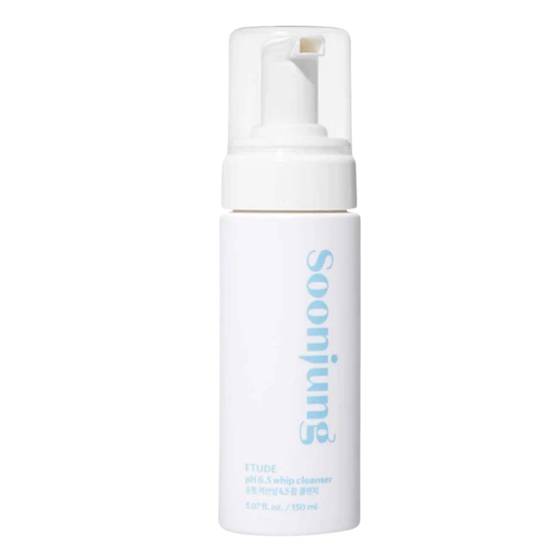 Skincare bottle with 'soonjung' branding on a white background