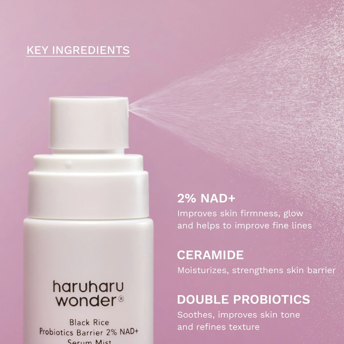 Black Rice Probiotics Barrier 2% NAD + Serum Mist 80ml