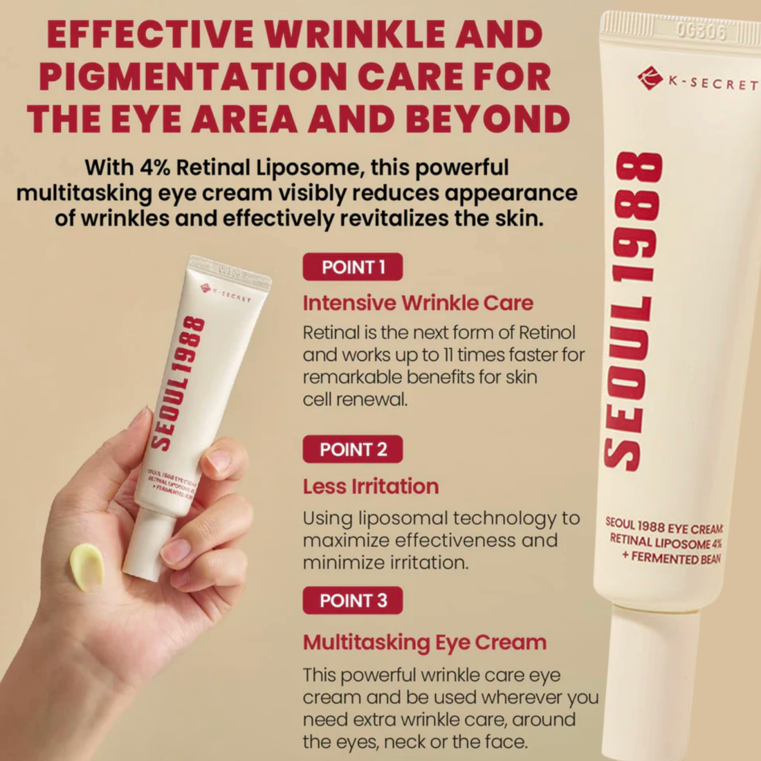 Seoul 1988 Eye Cream | Advanced Retinal Eye Treatment (4%)(30ml)