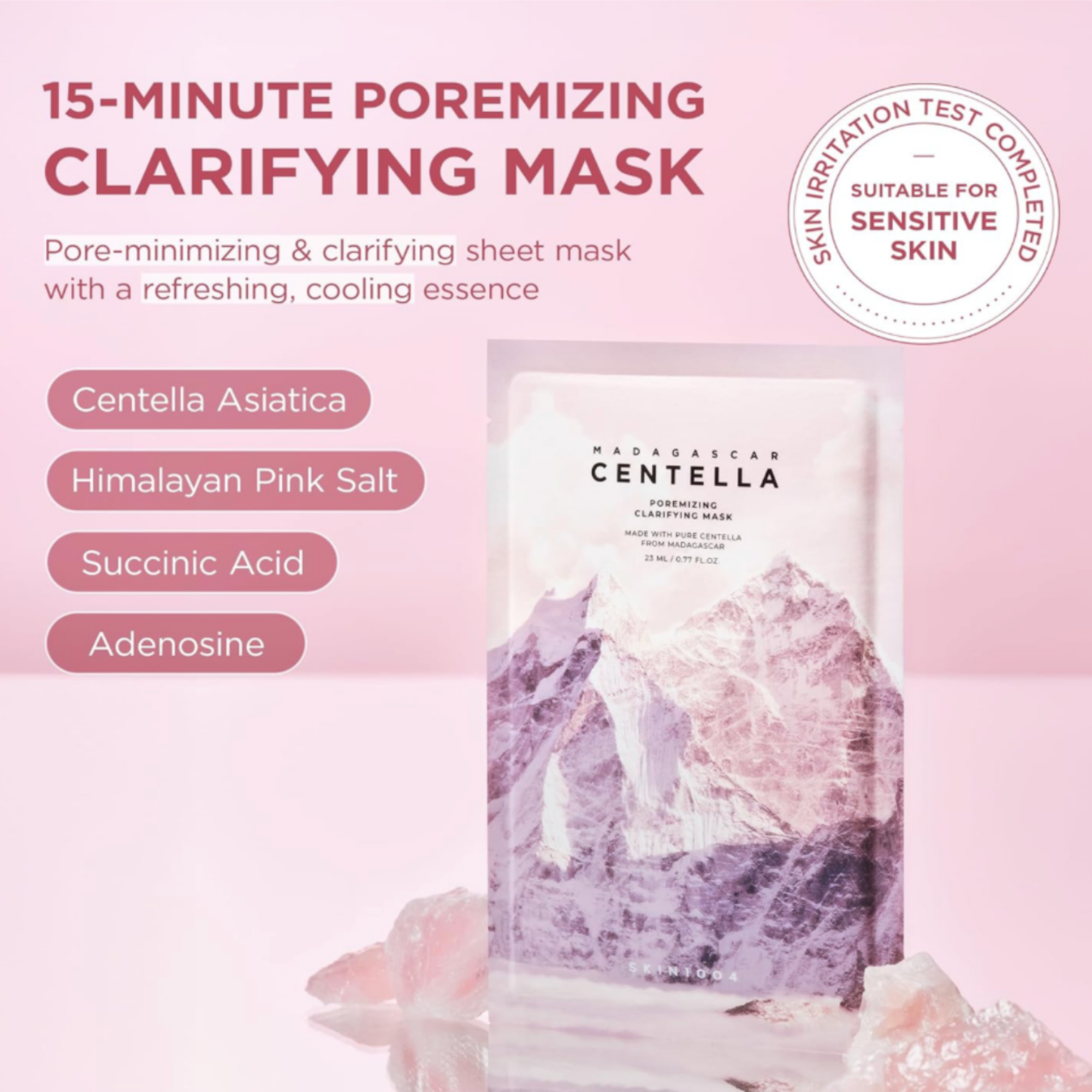 Madagascar Centella Poremizing Clarifying Mask – 1 Sheet (23ml)