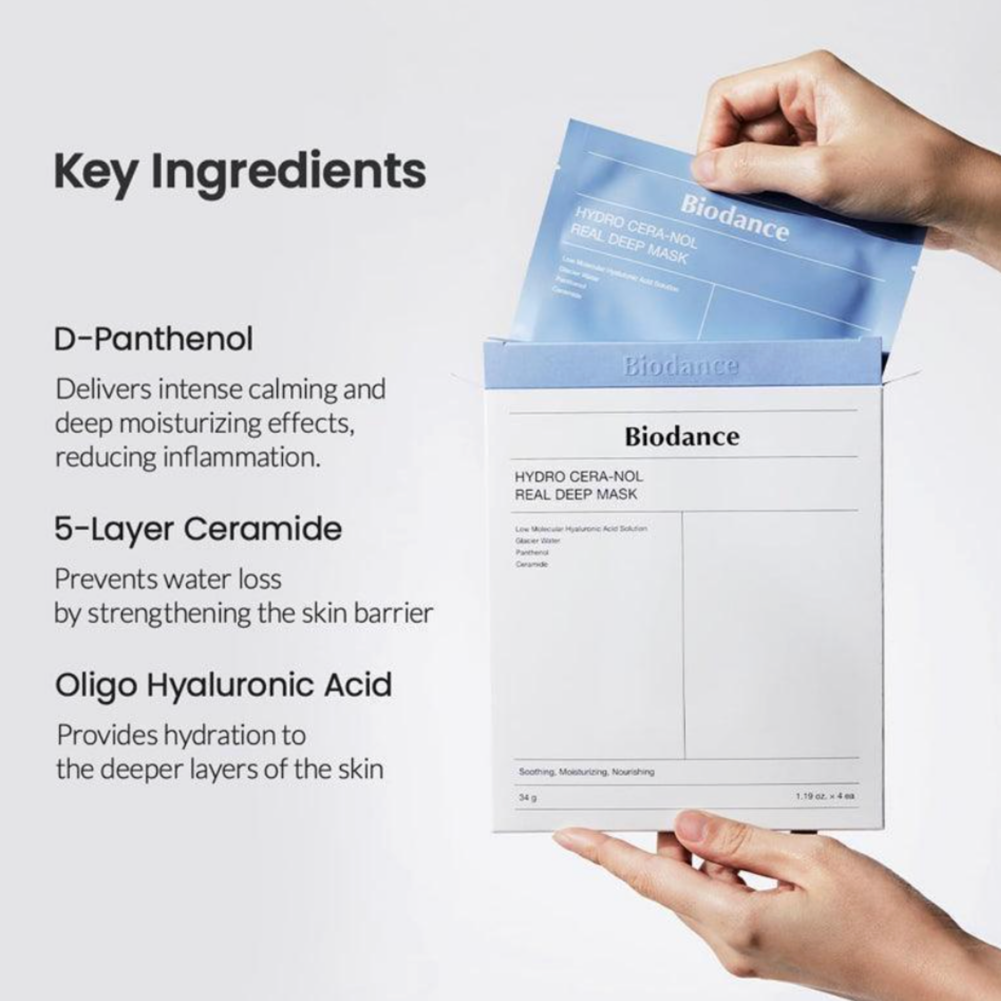 Hydro Cera-nol Real Deep Mask (4-Pack)