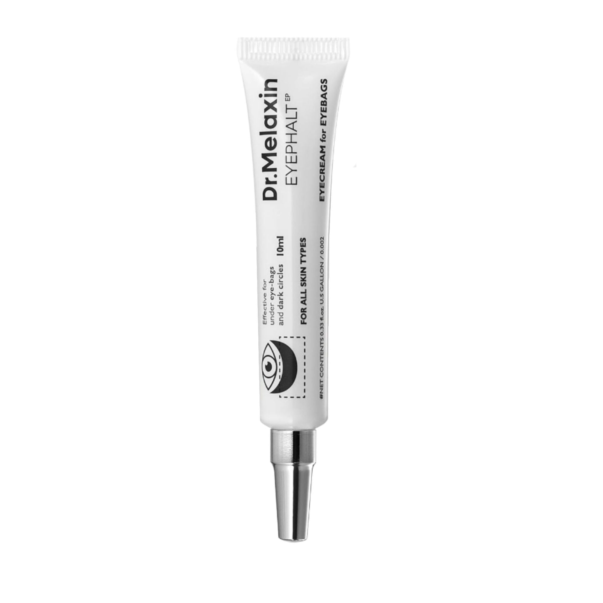 Dr. Melanin eye cream tube on a white background