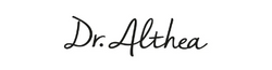 Signature-style text 'Dr. Althea' on a white background