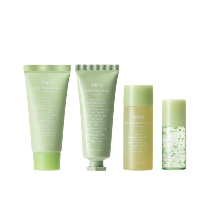 Heartleaf Calming Trial Kit – 4-Step Soothing Routine (Travel Size)