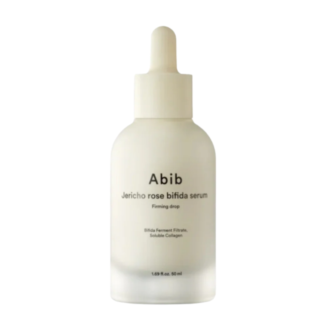 White serum bottle with 'Abib' branding on a white background