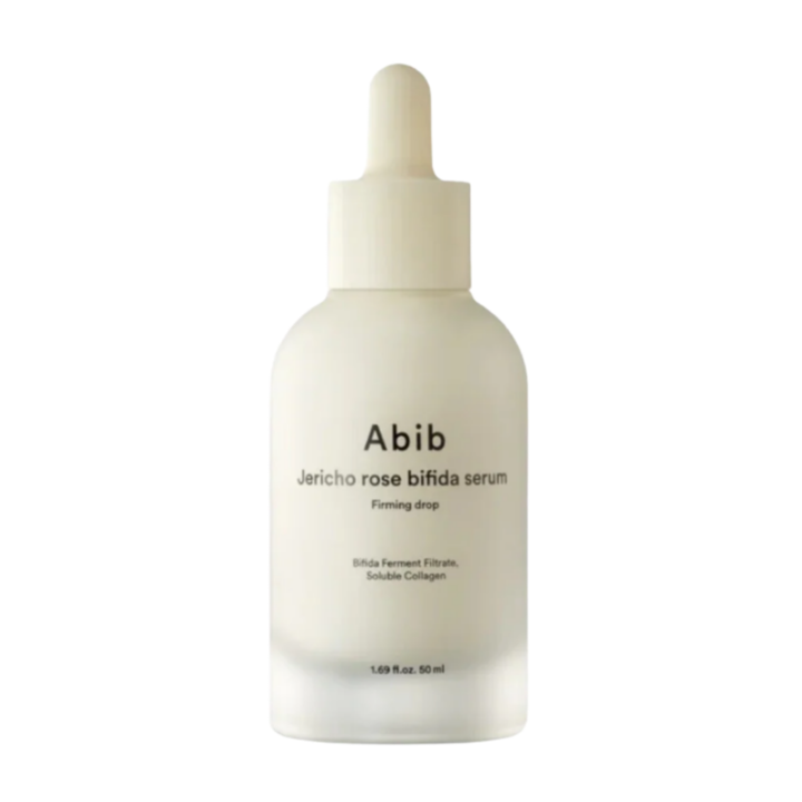 White serum bottle with 'Abib' branding on a white background