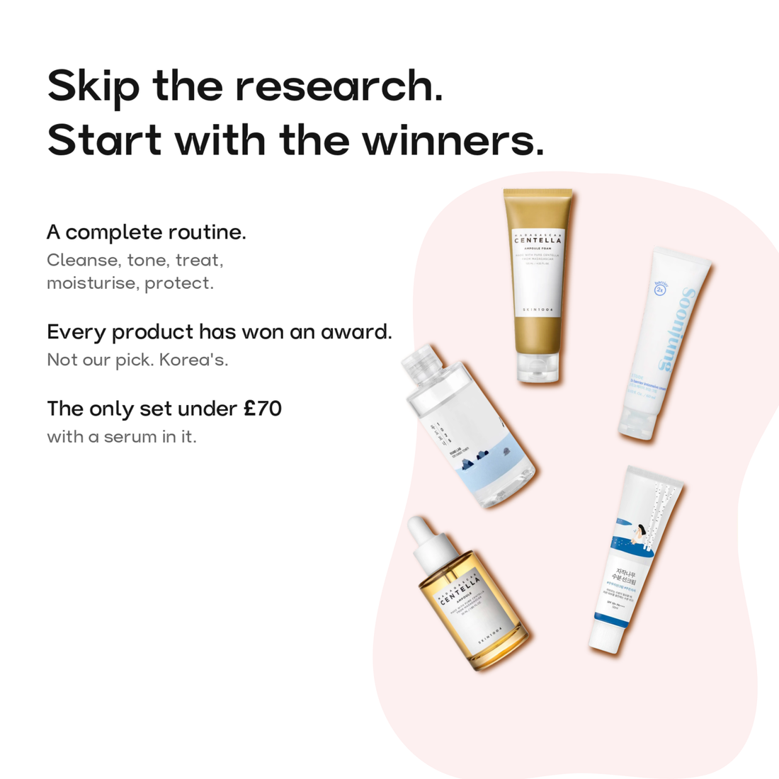 Skip the research, start with the winners: a complete five-step Korean skincare routine with a serum