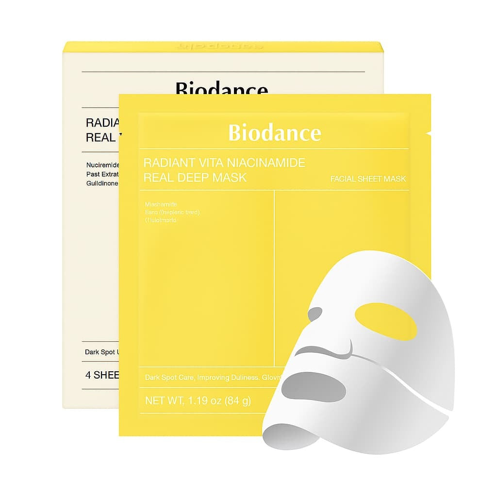 Biodance Radiant Vita Niacinamide Real Deep Mask box of 4