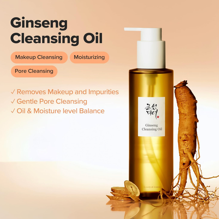 Ginseng Cleansing Oil 210 ml – Lightweight Oil Cleanser For Makeup, SPF & Sebum