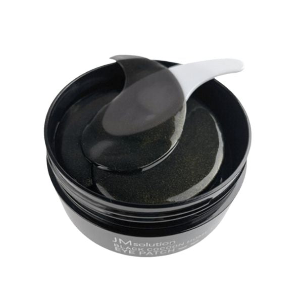 	JMsolution Black Cocoon Eye Patch – dark hydrogel patch close-up