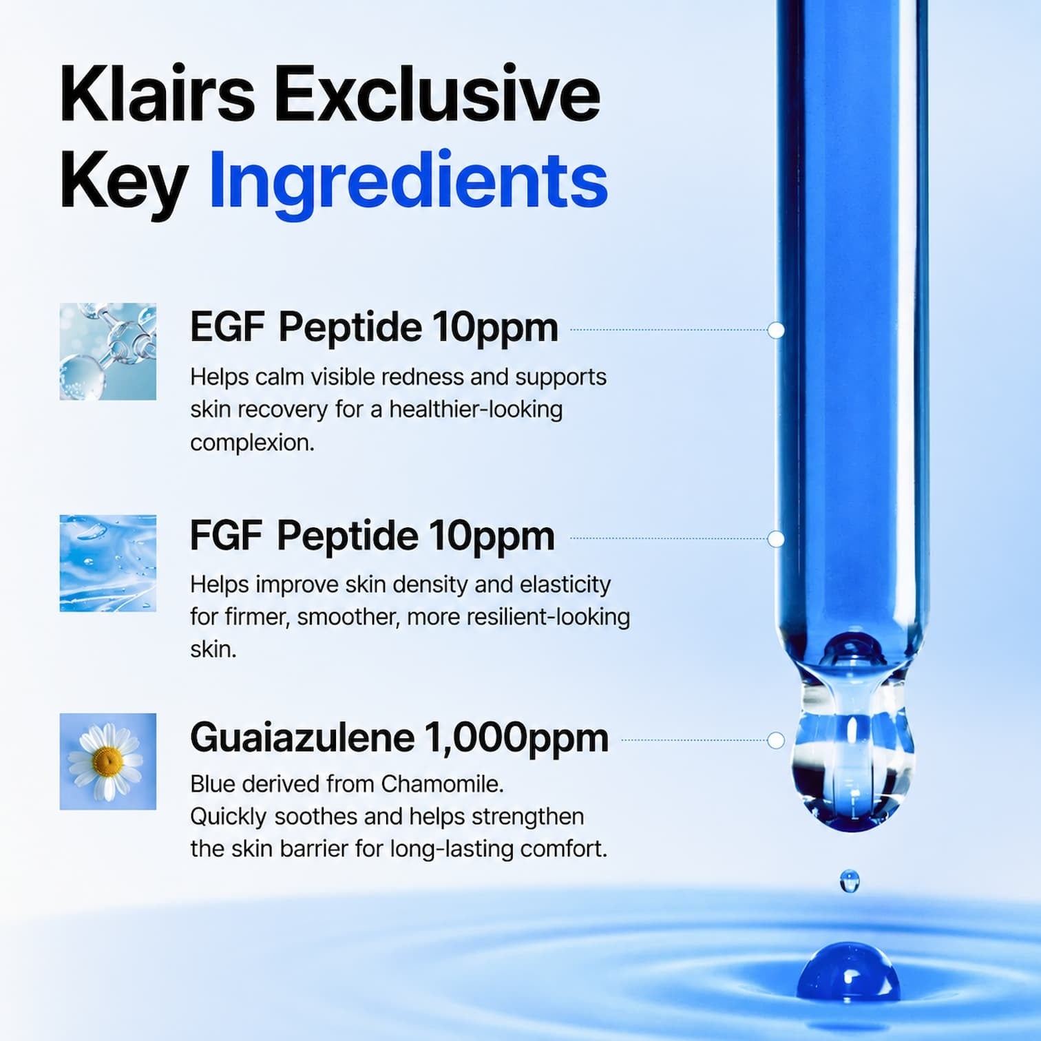 Klairs Blue Youth Activating Drop key ingredients