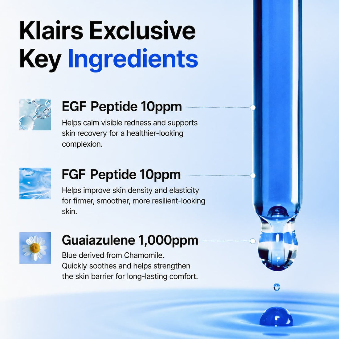 Klairs Blue Youth Activating Drop key ingredients