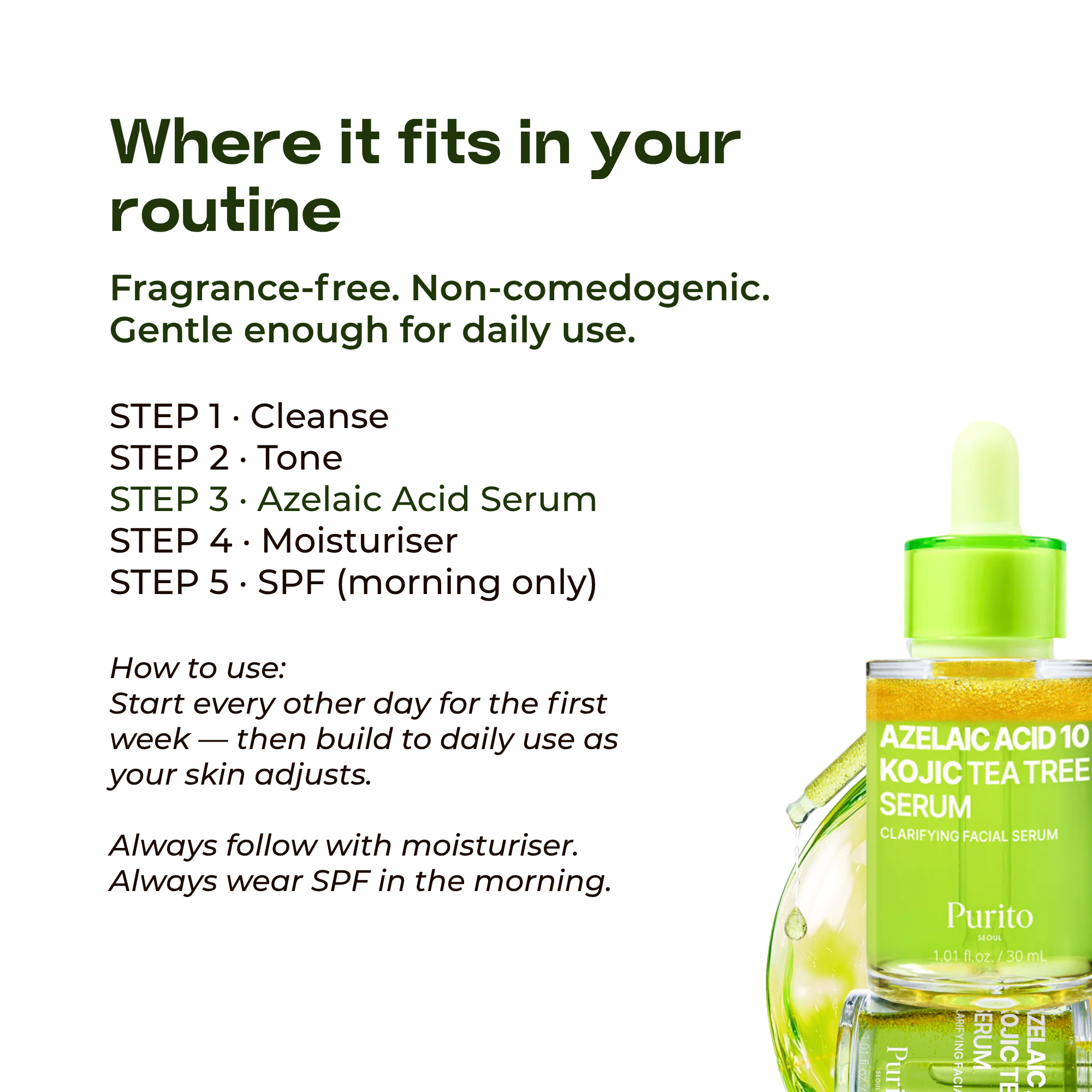 Azelaic Acid 10 + Kojic + Tea Tree Serum (30 ml)