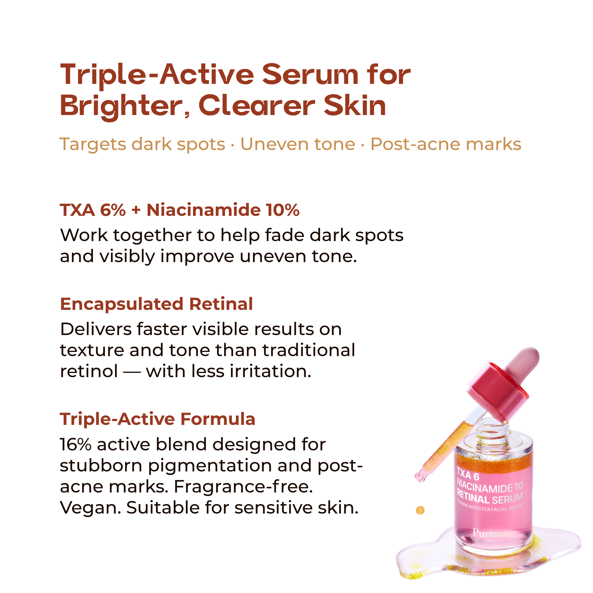 TXA 6% + Niacinamide 10% + Retinal Serum (30 ml)