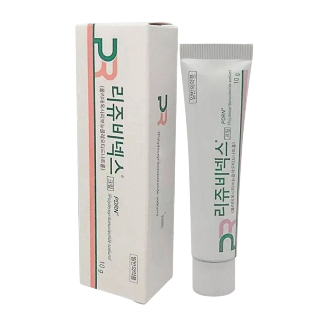A 10g white tube of PharmaResearch Rejuvenex PDRN Cream.